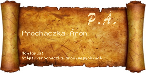 Prochaczka Áron névjegykártya